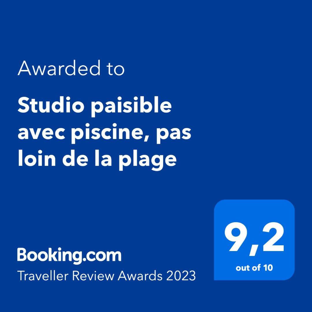Studio Paisible Avec Piscine, Pas Loin De La Plage La Trinite Bagian luar foto